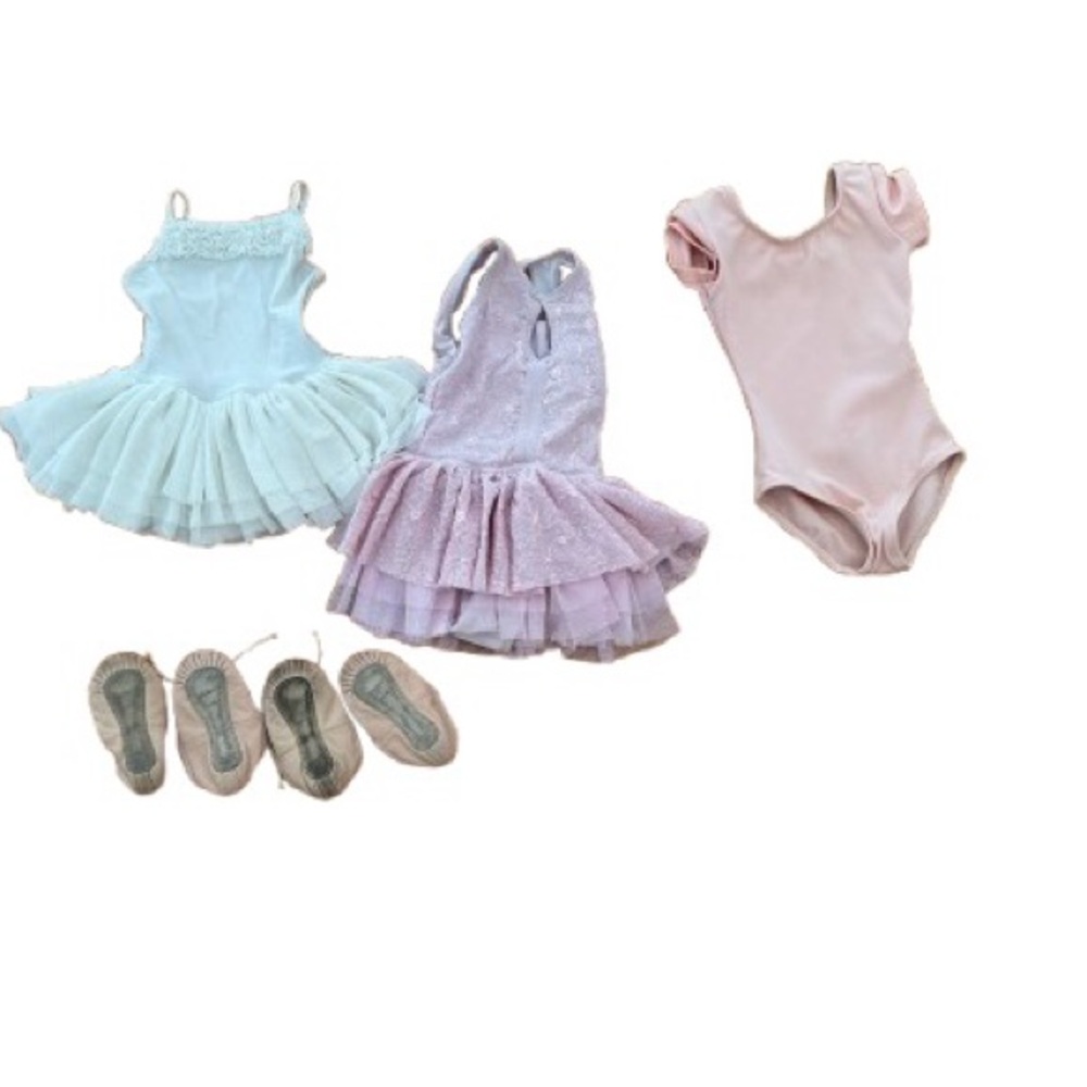 Ballet set with Leotards and used flats